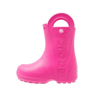 Abbildung von Crocs Handle IT RAIN Gummistiefel für Kinder, Größe: 22/23, Candy pink Schuhe