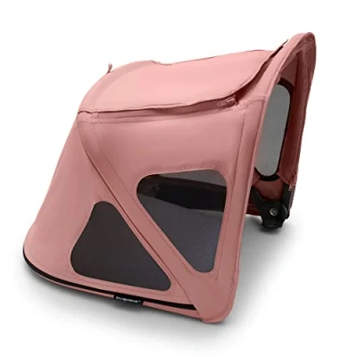 Abbildung von Bugaboo Fox und Cub Sonnendach mit Lüftungsfenstern, ausziehbar für zusätzlichen optimalen Sonnenschutz, wasserabweisend, kompatibel allen Modellen, Morning Pink