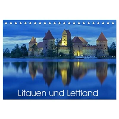 Abbildung von Litauen und Lettland (Tischkalender 2025 DIN A5 quer), CALVENDO Monatskalender
