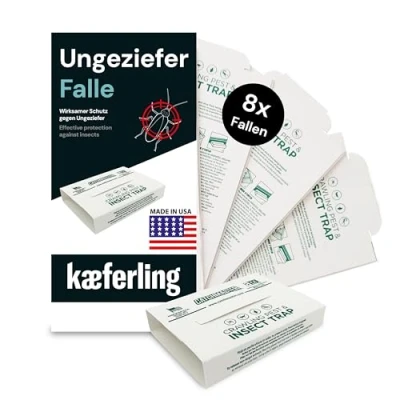 Abbildung von Catchmaster Universal Ungeziefer Falle zur Bedarfsermittlung &amp; Monitoring 8X für Silberfische, Schaben und Spinnen (2X 4er Packs)