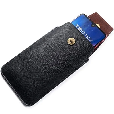 Abbildung von DFVmobile Leather Cover Vertical Belt Case with Magnetic Closure for Planet Computers Cosmo Communicator (2019) Black