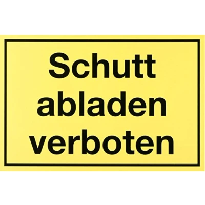 Abbildung von Metafranc Hinweisschild &quot;Schutt abladen verboten&quot; 300 x 200 mm /Beschilderung /Infoschild /Verbotsschild /Abladeverbot /Privatgrundstück /Baustellenkennzeichnung /Gewerbekennzeichnung / 503530