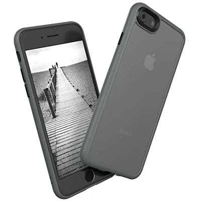 Abbildung von EAZY CASE Ultra Schutz Outdoor Hülle kompatibel mit iPhone SE (2022/2020) / 8/7, hochwertige Schutzhülle Aufprallschutz, Stoßfest und Kratzfest, dünne Kameraschutz, Anthrazit