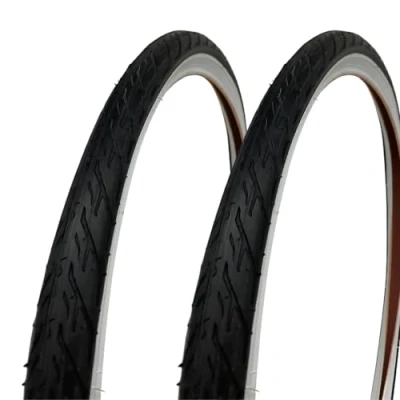 Abbildung von Ecovelò Unisex Erwachsene 24 x 1.75 (47 507) Bianconeri Reifen Fahrrad 24&quot; 2 Abdeckungen 1,75 cm, Weiss SCHWARZ, Einheitsgröße