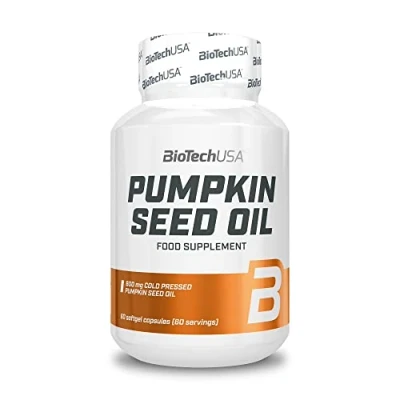 Abbildung von BioTechUSA Pumpkin Seed Oil Kaltgepresst 600mg pro Softgel GMO frei, 60 Kapseln