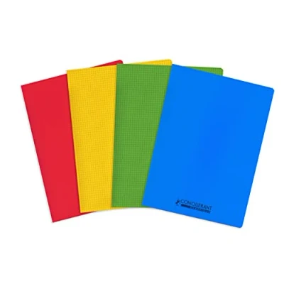 Abbildung von Conquérant 4 Hefte, geheftet, 24 x 32 cm, kleine Karos, 5 96 Seiten, 90 g
