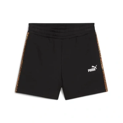 Abbildung von Puma Graphic Animal Shorts kurze Sporthose, Damen, Größe: Large, Black