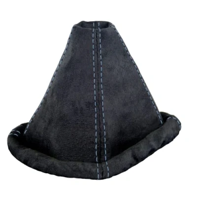 Abbildung von L &amp; P Car Design L&amp;P A0119 Schaltsack Schaltmanschette kompatibel mit VW Golf 2 II 3 III Polo 6N Passat 35i UVM. weiche Microfaser Schwarz Naht Blau
