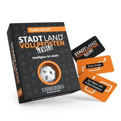 Abbildung von Denkriesen Spiel, STADT LAND VOLLPFOSTEN Levels CLASSIC EDITION Intelligenz ist relativ. deutsch