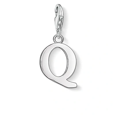 Abbildung von Thomas Sabo Damen Charm Anhänger Buchstabe A Z Club Geschwärzt 925 Sterling Silber, Q