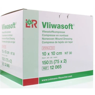 Abbildung von Vliwasoft Vlieskompressen 10x10 cm unsteril 4l.