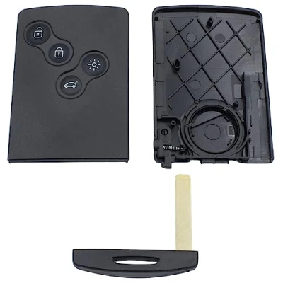 Abbildung von KONIKON Auto Schlüssel Funk Fernbedienung 1x Keycard Gehäuse 4 Tasten + Notschlüssel für Renault Koleos Captur Clio Scenic ZOE Laguna Megane
