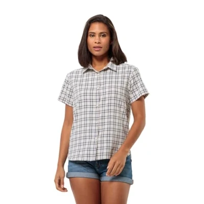 Abbildung von Jack Wolfskin Febla Hemdbluse, Damen, Größe: Medium, Night blue checks