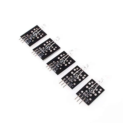 Abbildung von ANGEEK 5 Stück KY 005 3pin IR Infrarot Transmitter Emission Sensor Modul für Arduino