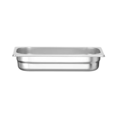 Abbildung von HENDI Gastronormbehälter, Temperaturbeständig von 40 bis 300C, Heissluftöfen Kühl und Tiefkühlschränken Chafing Dishes Bain Marie, Stapelbar, 2,5L, GN 1/3, 325x176x(H)65mm, Edelstahl 18/10