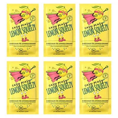 Abbildung von 6er Pack Dresdner Essenz Badeschaum Easy Peasy Lemon Squeezy 6 x 60 g Badezusatz vegan