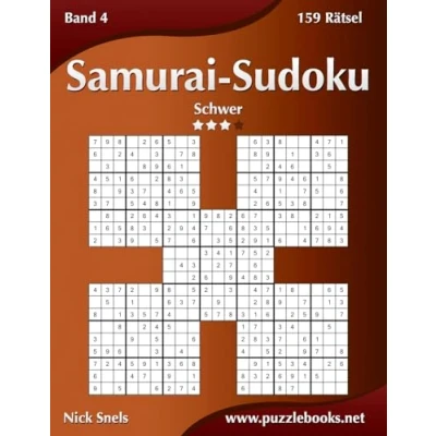 Abbildung von Samurai Sudoku Schwer Band 4 159 Rätsel