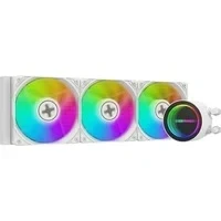 Abbildung von Xilence LQ360G.W.ARGB AMD/Intel 360mm AiO Wasserkühlung, Infinity Mirror, AM5/AM4, LGA 1851/1700/1151/1150/1155/1156/1200, 350W TDP, 3x 120mm ARGB PWM Lüfter, Gaming/Streaming/Rendering, weiß