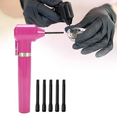 Abbildung von Tattoo Farben Pigmentmixer, Badekugeln Selber Machen, Ink Color Blender, Pigment Mixer Permanent Makeup Tools mit 5 Stück Sticks(Rosa)