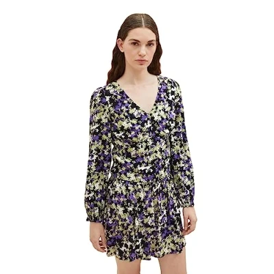 Abbildung von TOM Tailor Denim WITH Buttons Bluse, Damen, Größe: XL, Lilac green flower print