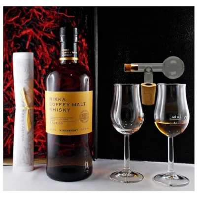 Abbildung von Geschenk Nikka Coffey Malt Whisky + Glaskugelportionierer 2 Bugatti Gläser