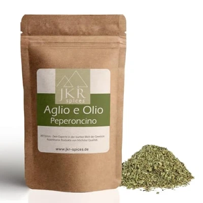 Abbildung von JKR Spices® Aglio e Olio Peperoncino 1000g Gewürzmischung italienische Kräuter für Pasta, Pizza, Tomatensoße, Tomaten Knoblauch, Öl pikanter Gewürzemix Nudeln, Spaghetti