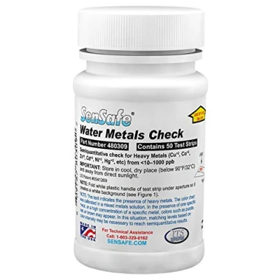 Abbildung von ITS Europe Testset für Wassermetalle Eisen, Kupfer, Kobalt, Zink, Cadmium, Nickel, Blei, Quecksilber 480309 (50 Teststreifen)