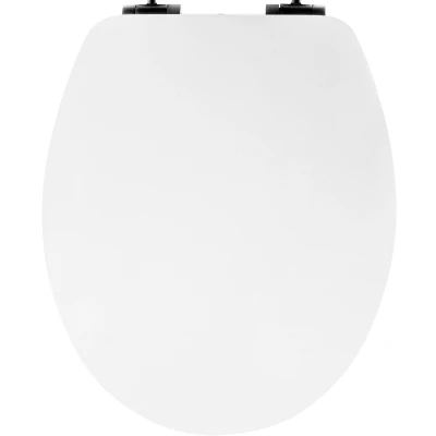 Abbildung von CORNAT WC Sitz &quot;WHITE MATT STEEL&quot;, mit Absenkautomatik &amp; Schnellbefestigung