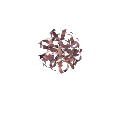 Abbildung von Lucande Hängelampe Kaelor, Ø 46 cm, kupferfarben, Aluminium