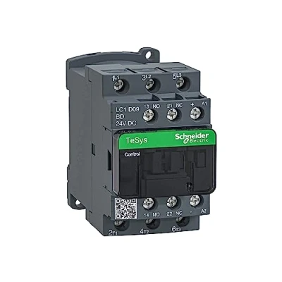 Abbildung von SCHNEIDER ELECTRIC Schütz 15kW, 400V AC, 32A bei AC3, 3 polig, 1NO+1NC, Steuerspannung 24V DC