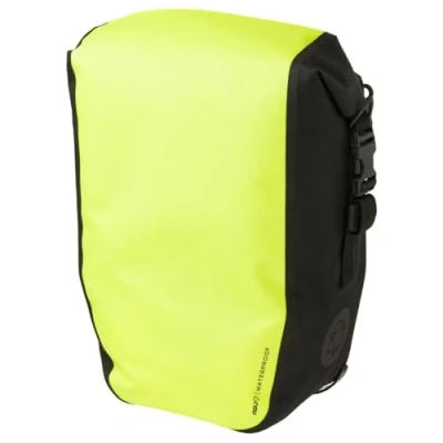 Abbildung von AGU Clean Fahrradtaschen Medium, Tasche für Gepäckträger Fahrrad, 17L Seitentasche Wasserabweisend, Reflektierend, 100% Recyceltes Polyester Fluo Gelb