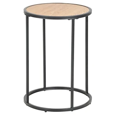Abbildung von ACTONA GROUP Beistelltisch, Metallgestell im modernen Industrie Look, rund, T: 40 x H: 55 cm