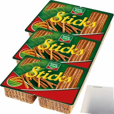 Abbildung von funny frisch Sticks Salzstangen 3er Pack (3x200g Packung) + usy Block