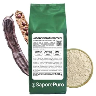 Abbildung von Saporpuro JOHANNISBROTKERNMEHL 500 gr locust bean gum Ideal für Speiseeis und Sorbets