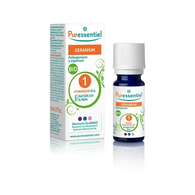 Abbildung von Puressentiel Ätherisches Öl Geranium Bio 5 ml BBDÄÖ 100% rein und natürlich