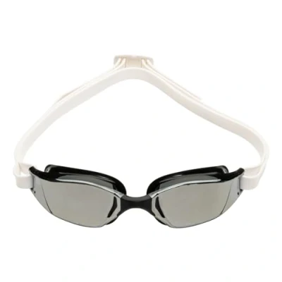 Abbildung von Aquasphere Xceed Schwimmwettkampfbrille, Schwimmbrille für Männer und Frauen mit UV Schutz Silikondichtung, SILVER TITANIUM MIROR