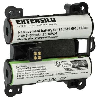 Abbildung von EXTENSILO 1x Akku kompatibel mit Bose SoundLink Revolve+, Revolve Plus, Revolve+ 2 Lautsprecher Boxen Speaker (3400 mAh, 7,4 V, Li Ion)