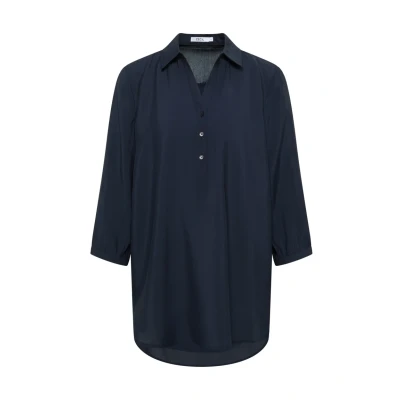 Abbildung von Cecil Lange UNI Bluse, Damen, Größe: Small, Blau