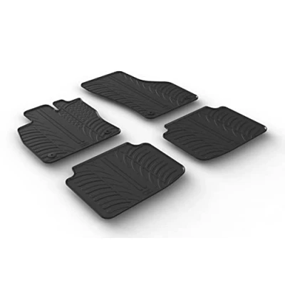 Abbildung von Gledring 0477 Fußmattensatz Gummi vorne und hinten 4 schwarz 750mm 550mm SKODA: Scala Schrägheck