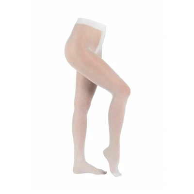 Abbildung von camano DOTS PAIR Strumpfhose, Damen, Größe: Medium, White