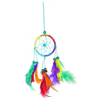 Abbildung von Woru Dreamcatcher Regenbogen, bunter Traumfänger in verschiedenen Größen, Grösse:ca. 6 cm