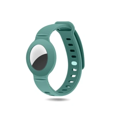 Abbildung von Airtag Kinder Armband, Bracelet für Airtag, Silikon Schutzhülle Uhrenarmband Kinder, Kleinkinder(Grün)