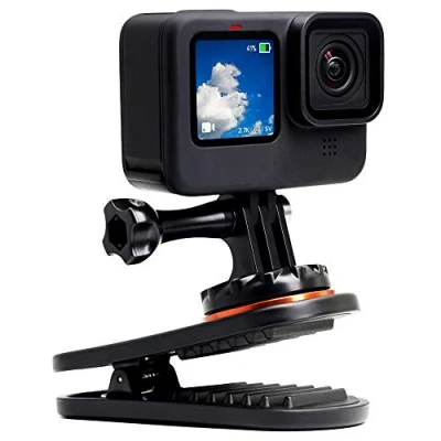 Abbildung von MAXCAM Schwenkbarer Rucksack Clip für GoPro Hero11/10/9/8/7/6/5, Session, DJI Action, Insta360 ONE R/X
