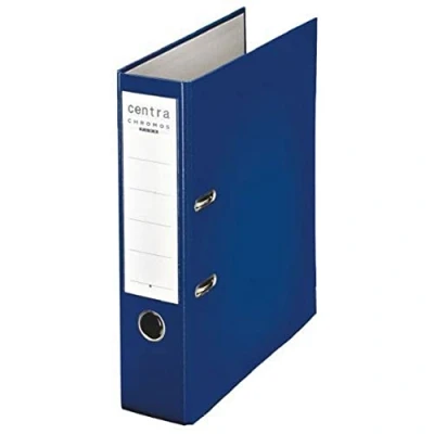Abbildung von Leitz Centra 230148 Standard Ordner (grauappe RC, mit PP Folie kaschiert, A4, 8 cm Rückenbreite, Chromos) hellblau