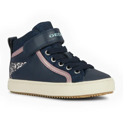 Abbildung von Geox J Kalispera Girl M Sneaker, Navy/DK Silver, 26 EU