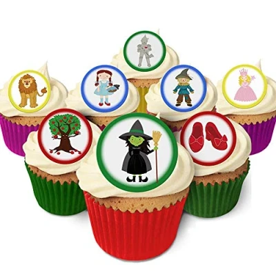 Abbildung von 24 Wunderschöne essbare Kuchendekorationen: Zauberer von Oz / Edible Decorations: Wizard of
