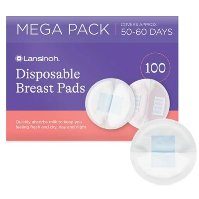Abbildung von Lansinoh Blue Lock 100 Disposable Breast Pads stk.