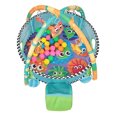 Abbildung von Baby Spieldecke mit Spielbogen Spielmatte Klavier Abnehmbarem Spiegel Rassel Geschenk Spielzeug 0 6 Monate