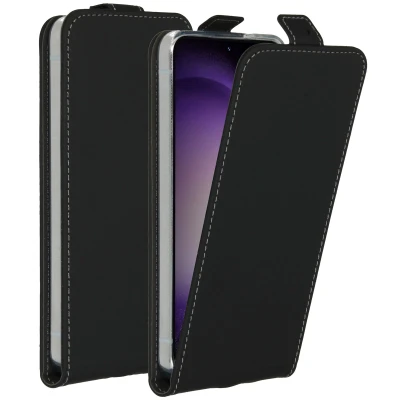 Abbildung von Samsung Galaxy S24 Hülle Kunstleder Accezz Flip Case Handyhülle Schwarz