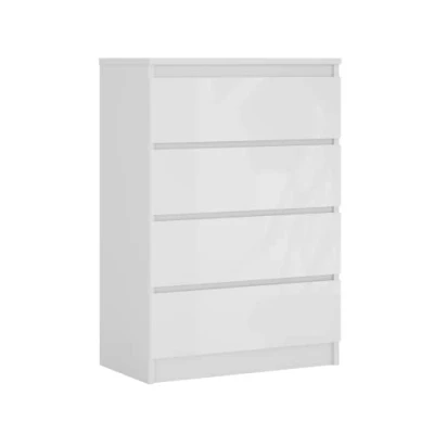 Abbildung von 3E 3xE living.com Kommode mit 4 Schubladen, Farbe: Weiss Matt/Weiss Glanz, H: 97 cm, B: 70 T: 40 cm